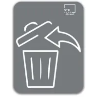 Grey magnetic pictogram universal waste