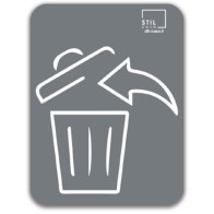 Grey magnetic pictogram universal waste