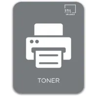 Gray magnetic symbol for toner