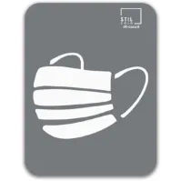 Graues magnetisches Symbol moderne Maske