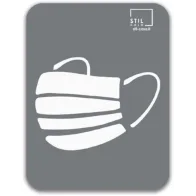 Gray magnetic symbol modern mask