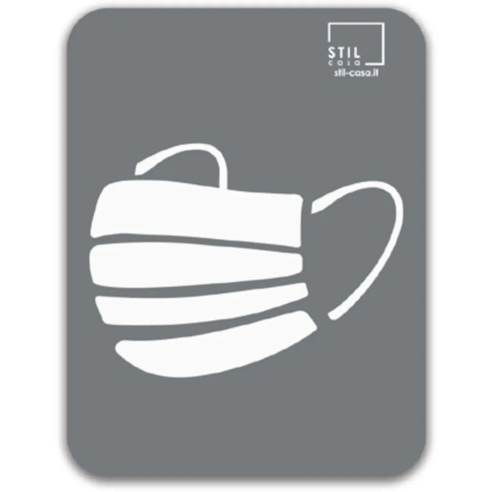 Gray magnetic symbol modern mask