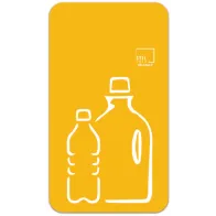 Yellow plastic magnetic pictogram symbol