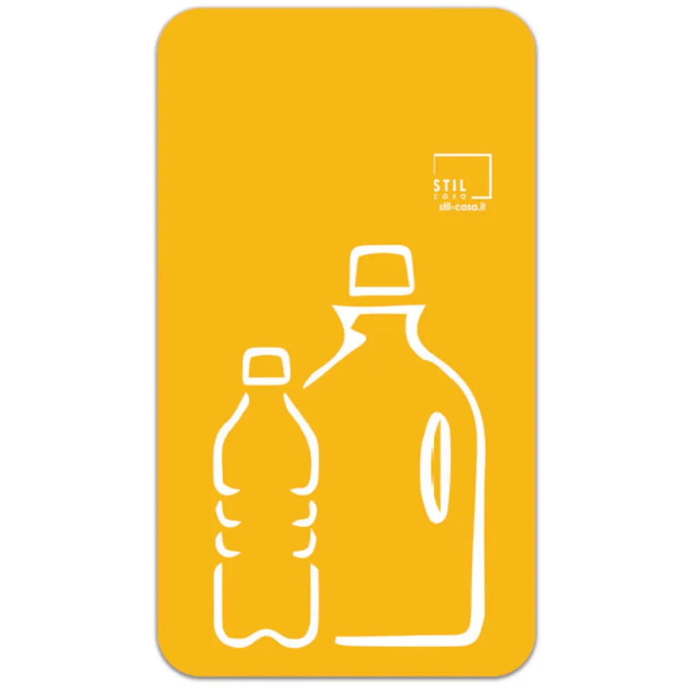 Yellow plastic magnetic pictogram symbol