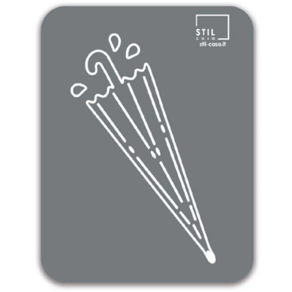 Gray magnetic umbrella stand symbol