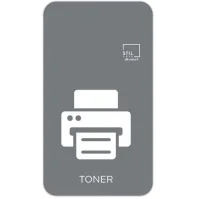Stylized gray magnetic toner icon