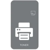 Stylized gray magnetic toner icon