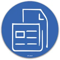 Blue paper symbol magnetic pictogram