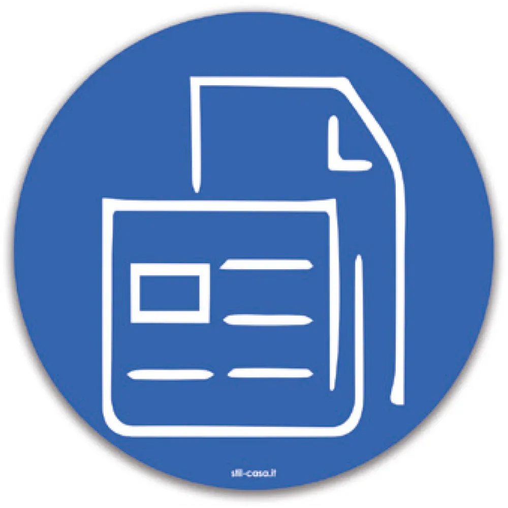 Blaues Papiersymbol Magnetpiktogramm Blaues Papiersymbol Magnetpiktogramm