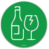 Grünes Magnetpiktogramm Symbol Glas