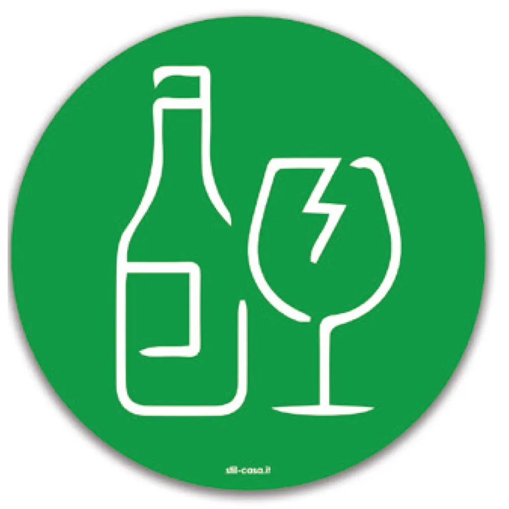 Grünes Magnetpiktogramm Symbol Glas Grünes Magnetpiktogramm Symbol Glas