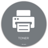 Graues Toner-Symbol Magnetisches Piktogramm