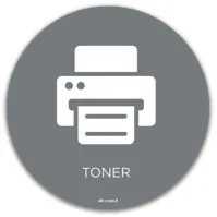 Grey toner symbol magnetic pictogram