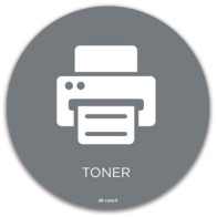 Graues Toner-Symbol Magnetisches Piktogramm