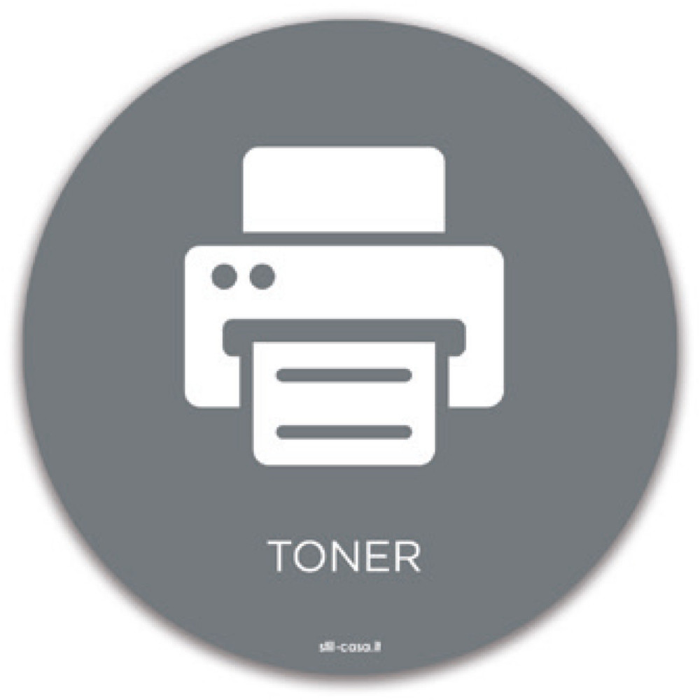 Graues Toner-Symbol Magnetisches Piktogramm Graues Toner-Symbol Magnetisches Piktogramm
