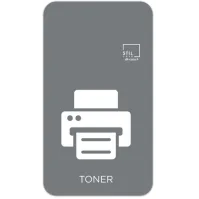 Grey magnetic icon toner symbol