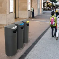 Moderne 35L Stahl-Stadt-Abfallbehälter