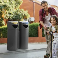 100L lockable bin with bag holder