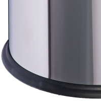 Stainless steel waste paper bin with 8-litre plastic container