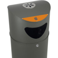 Oslo 100L Mülleimer mit Aschenbecher