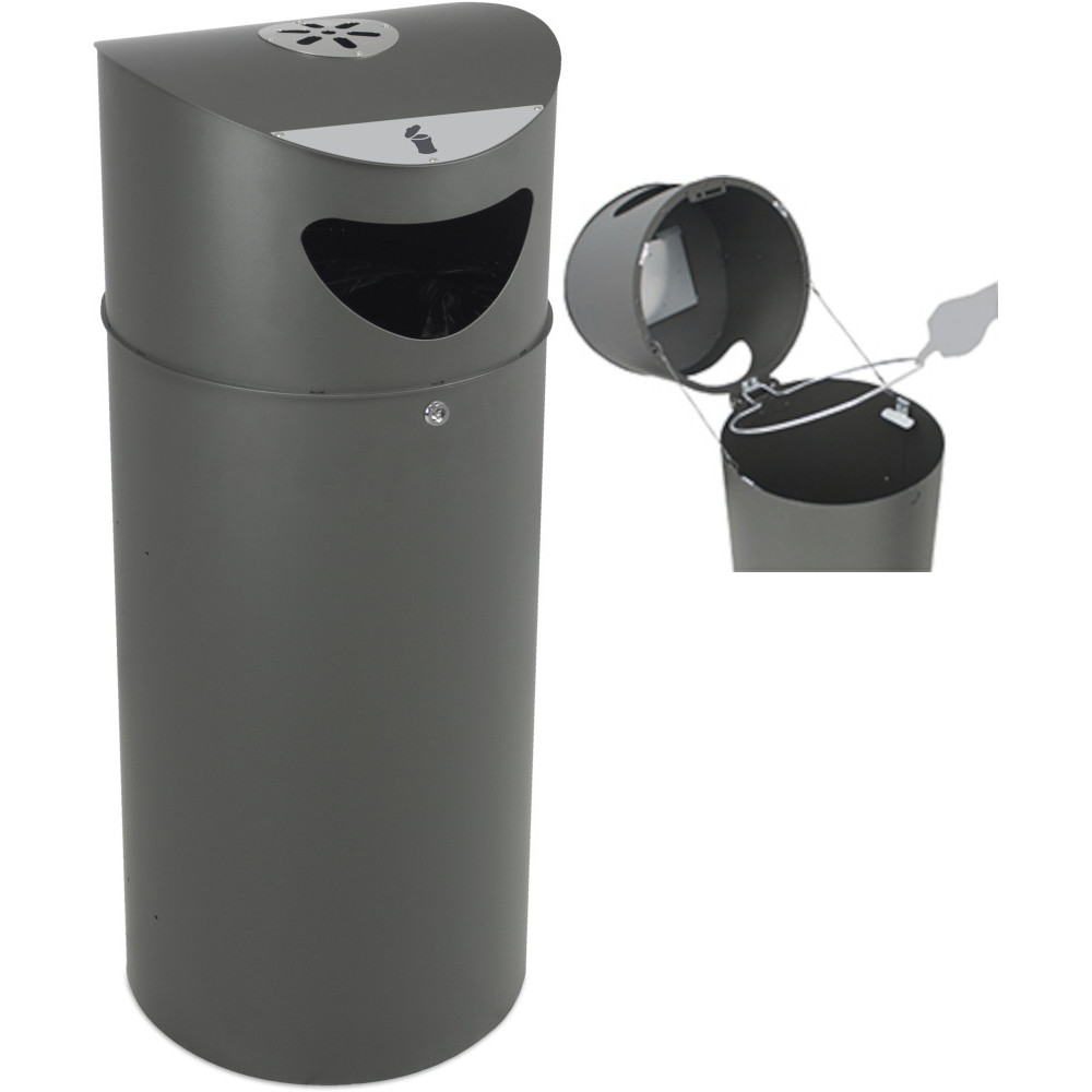 100L lockable bin with ashtray