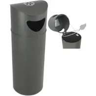 Oslo urban litter bin with ashtray