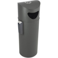 Oslo urban litter bin with ashtray