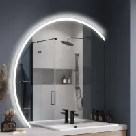 Modern design round LED mirror