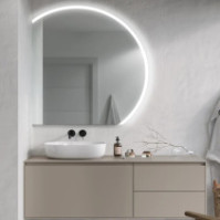 Runder LED-Spiegel im modernen Design