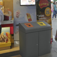 95L sorting bin with sturdy flap