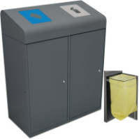 190L sorting bin with practical flaps