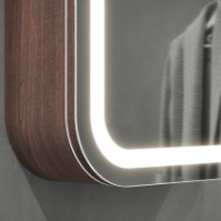 Modern mirrored wardrobe with rounded corners