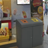 190L sorting bin with flaps and inner bin