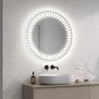 Custom-made round mirror