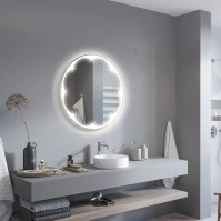 LED flower bathroom mirror