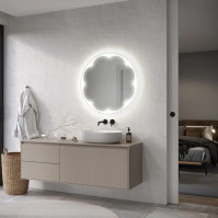 Flower bathroom mirror