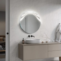 Drawing mirror with LEDs