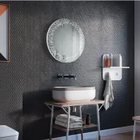 Custom-made mirror with illuminated pendulum