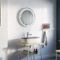 Round LED mirror available