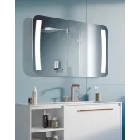 Mirror rounded corners rectangle brackets LED