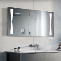 rectangular illuminated bow tie mirror with LED