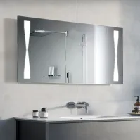 rectangular illuminated bow tie mirror with LED