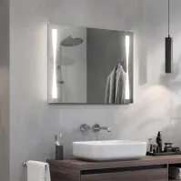 rectangular illuminated bow tie mirror with LED