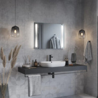 rectangular illuminated bow tie mirror with LED