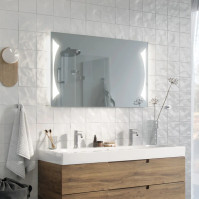 Custom-made rectangular LED decorative mirror