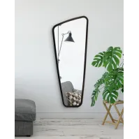 Distorted vertical mirror with black frame