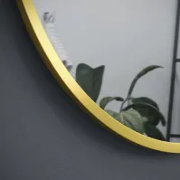 Custom round mirror gold frame