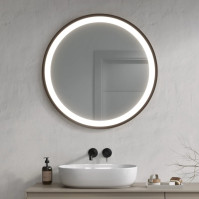 Round LED mirror with colored frame - Ruke