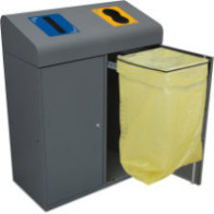 95L sorting bin with double opening