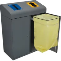 95L sorting bin with double opening